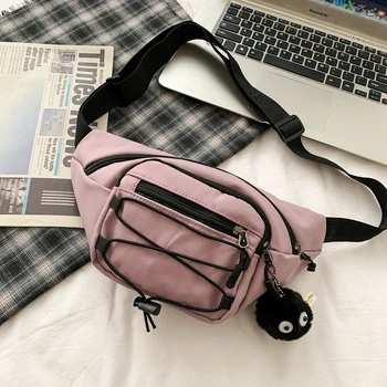 

Oxford Fabric Women's Belt Bag 2020 Fashion Big Waist Pack Large Capacity Travel Crossbody Bag Zipper Ladies Funny Pack Luxury
