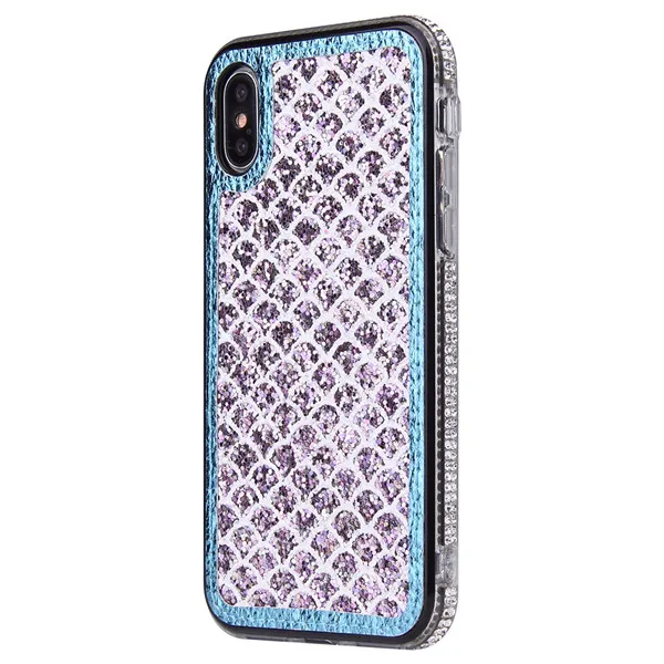 Женский чехол для телефона для iPhone Xr, чехол, Блестящий Бриллиант, Xs Max, чехол, блестящие хрустальные стразы, чехол для iPhone 6, 6s, 7, 8 Plus, X Capa - Цвет: Blue