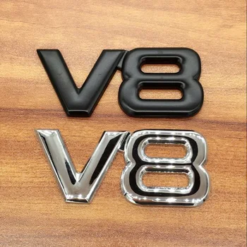 

1pcs 3D metal V8 Car displacement stickers Badge emblem car styling for Toyota CROWN REIZ LANDCRUISER PRADO COASTER highlander
