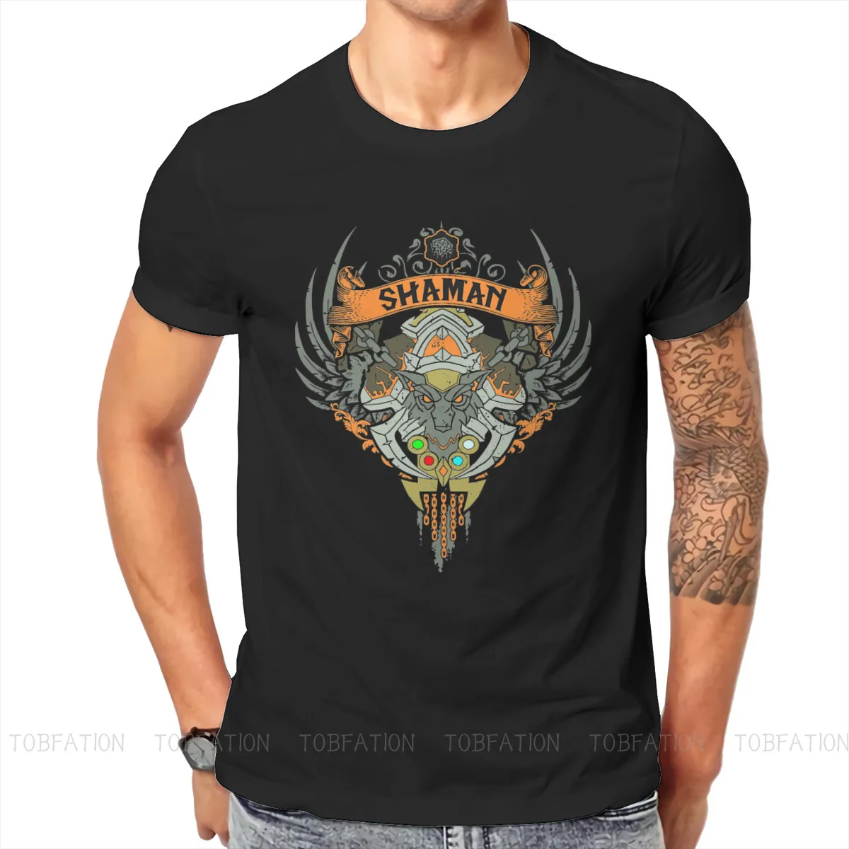 SHAMAN ELITE EDITION Essential футболка с круглым воротником World of Warcraft Fabric Classic T Shirt мужские