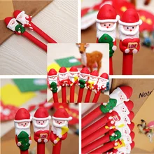 Веселая шариковая ручка в рождественском стиле новогодний Санта Клаус navidad weihnachten мягкий сифон рождественские украшения детские подарки noel 4 шт