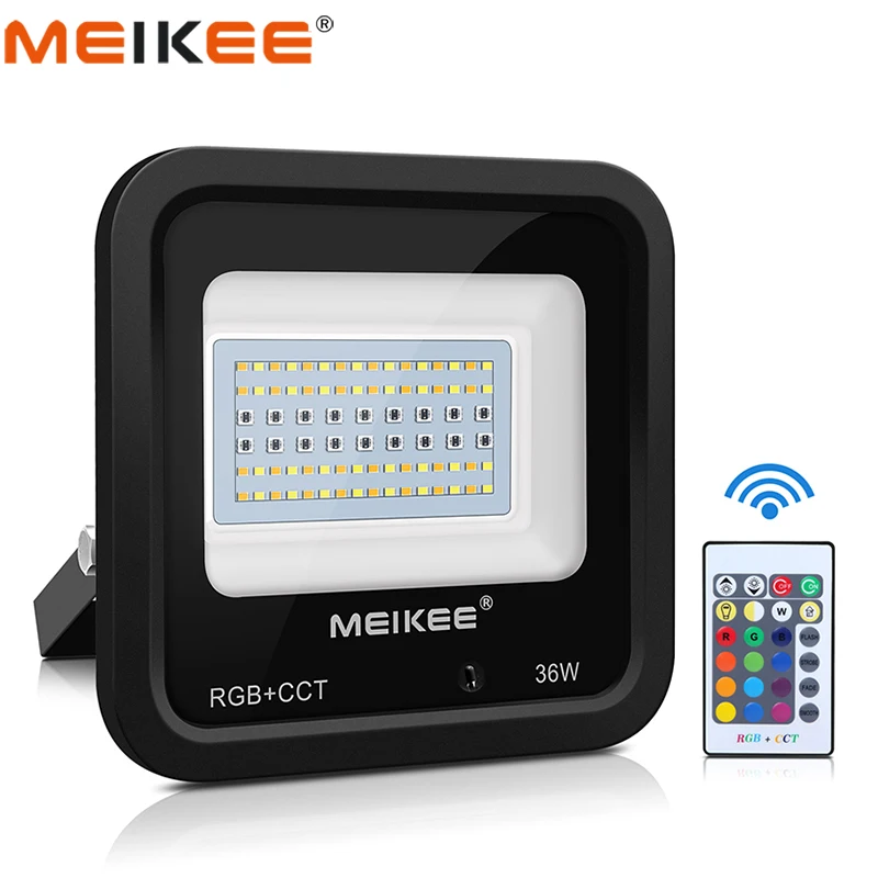 

36W RGB+CCT LED Flood Light Outdoor Waterproof LED Floodlight Projector Lamp Spotlight Garden Street Party Light