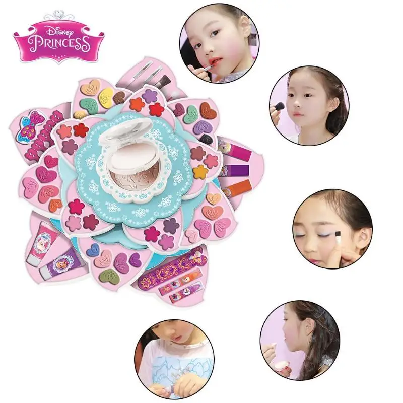 

Kids Safe Nontoxic Multi-function Cosmetic Box Little Fairy Princess Makeup Toys Clear Texture Strong Durable Bright Color