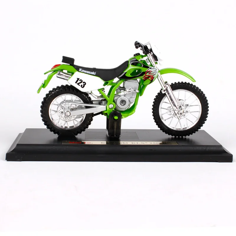 Maisto 1/18 1:18 Масштаб Kawasaki KLX 250SR Мотоциклы мотоциклы литье под давлением дисплей