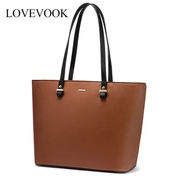 

LOVEVOOK women shoulder bags large capacity Laptop bag for office ladies casual tote bag for school/work female classic design