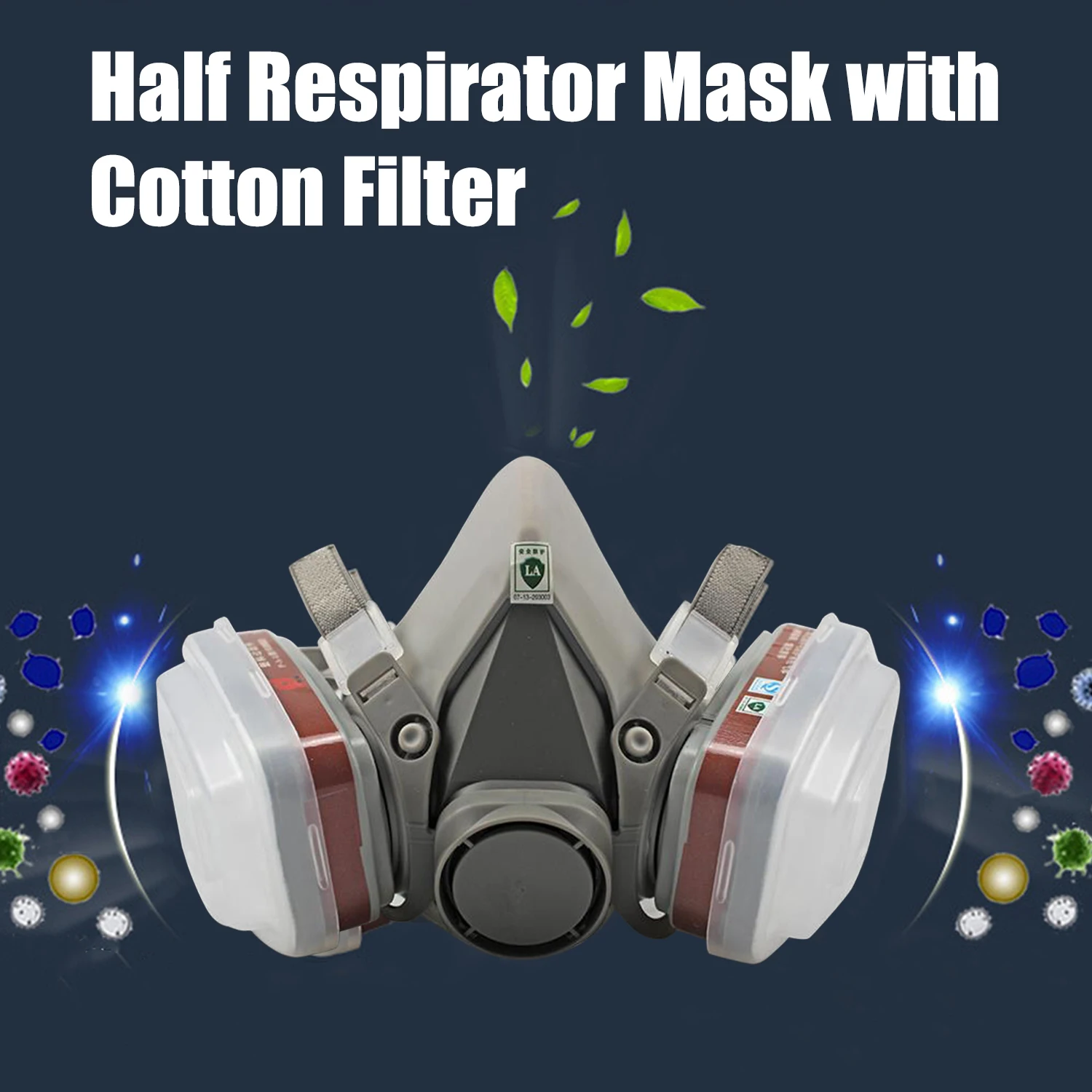 

6200 Mask 19 In 1 PM2.5 Industrial Gas Mask Half Face Painting Spraying Respirator Safety Work Filter Dust Mask Dust Proof