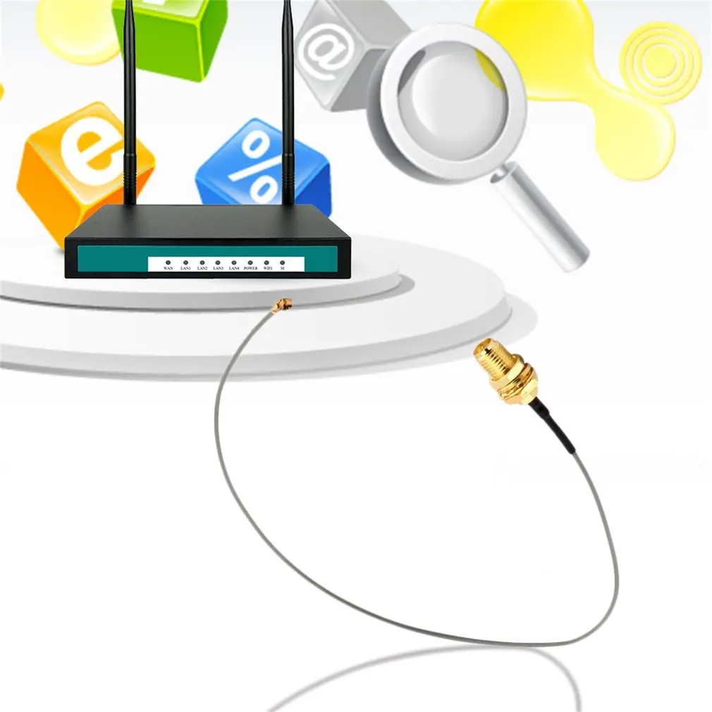

Extension Cord UFL to RP SMA Connector Aerial WiFi Pigtail IPX Cable Jumper RP-SMA Male Jack IPX to SMA for PCI Wifi Card