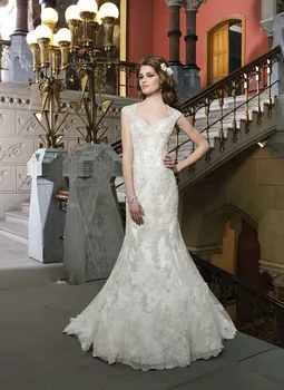 

Robe De Mariage Sexy Sheer Back Mermaid 2018 Luxurious Vintage Bridal Gown Vestido De Novia mother of the bride dresses