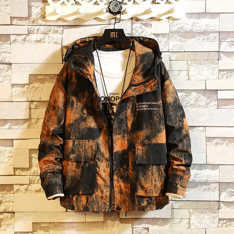 

2019 Autumn And Winter New Style Men Workwear Jacket Trend of Fashion Camouflage Loose And Plus-sized Hooded Casual Coat
