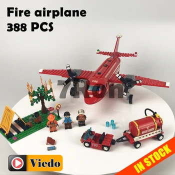 

Dropshipping 388pcs Compatible with blocks city Figure Fire airplane Model building toys hobbies bricks for children