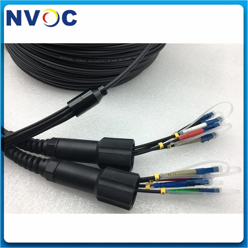 4 ядра 100 м 125 150 200 250 300 SM G657A LSZH 5 мм 4C LC/SC/FC/ST UPC 1Pcs PDLC бронированный волоконно