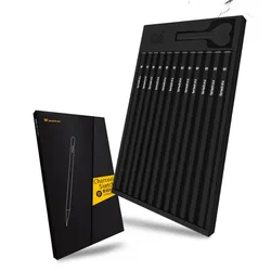 12 black sketching pencils soft/medium/hard set drawing tools charcoal pen painting art supplies