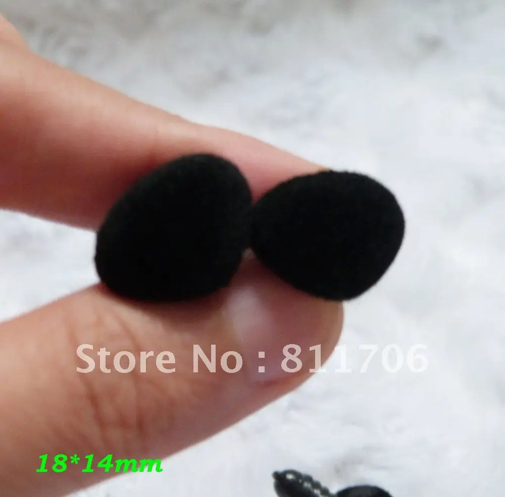 18*14mm  100pcs Toy Animal Triangle Flocking Plast...