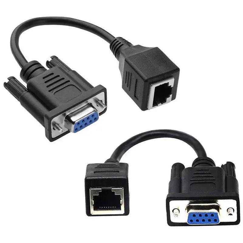 VGA Женский к RJ45 Женский удлинитель адаптер шнур провод DB9 к RJ45 сетевой кабель
