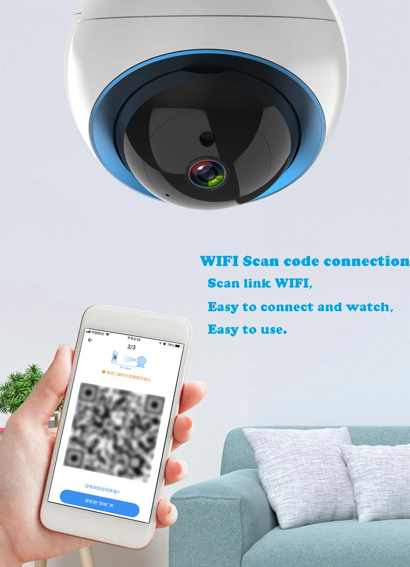 1080P Full HD облачная купольная ip камера беспроводная видеокамера с Wi Fi