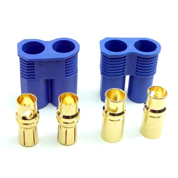 

5 pairs EC8 banana plug 8mm electricwire connector silicone cable plug large current aircraft car ESC connector crimp terminal