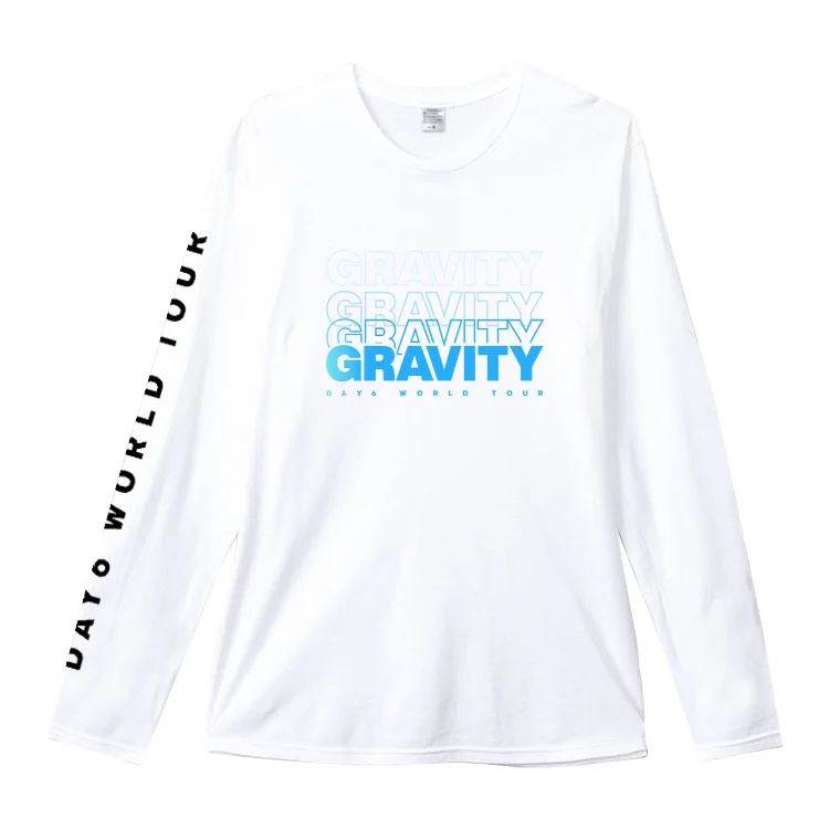 GRAVITY DAY6 World Tour concert Kpop Мужская и женская футболка с длинными рукавами джемпер осенняя и зимняя повседневная тонкая футболка - Цвет: TX02