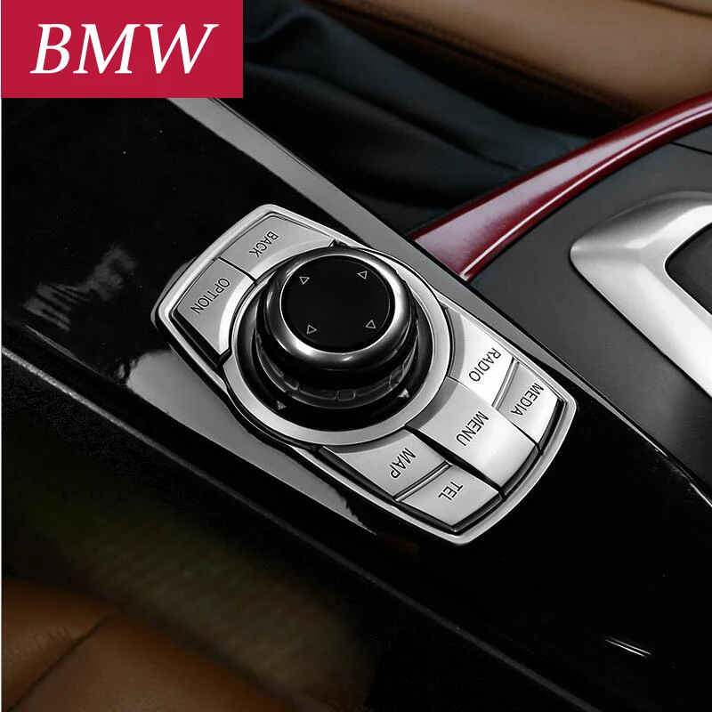 

Center Control Multimedia Keys Button Sticker ABS Chromium Covers for BMW X1 X3 X4 X5 X6 1 2 3 5 7 Series GT E36 E60 E90 F10 F30