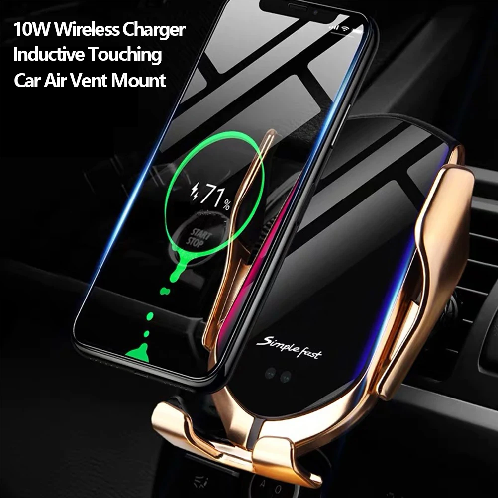 Qi автомобильное беспроводное зарядное устройство для iPhone XS Max X 8 Автоматический Инфракрасный датчик Быстрая зарядка держатель для samsung S10 Plus
