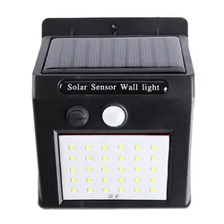 Lampe solaire à 30 LED avec détecteur de mouvement PIR, imperméable, éclairage d'extérieur, luminaire décoratif, idéal pour un jardin ou une rue 