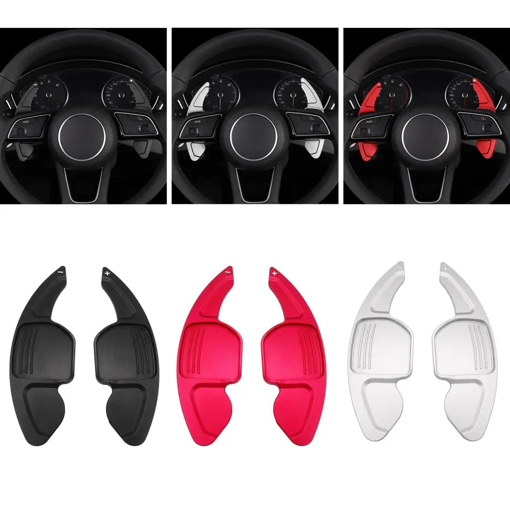 2 Pcs Car Steering Wheel Shift Paddle Shifter Extended DSG For Audi A3 A4L A5 A6 A7 A8 S5 Q5 Shift Paddle Blade Car Accessories
