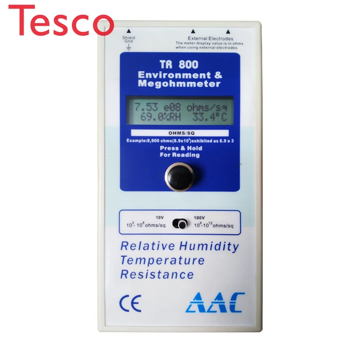 

Portable LCD display digital surface resistivity meter antistatic Surface Resistance Test meter