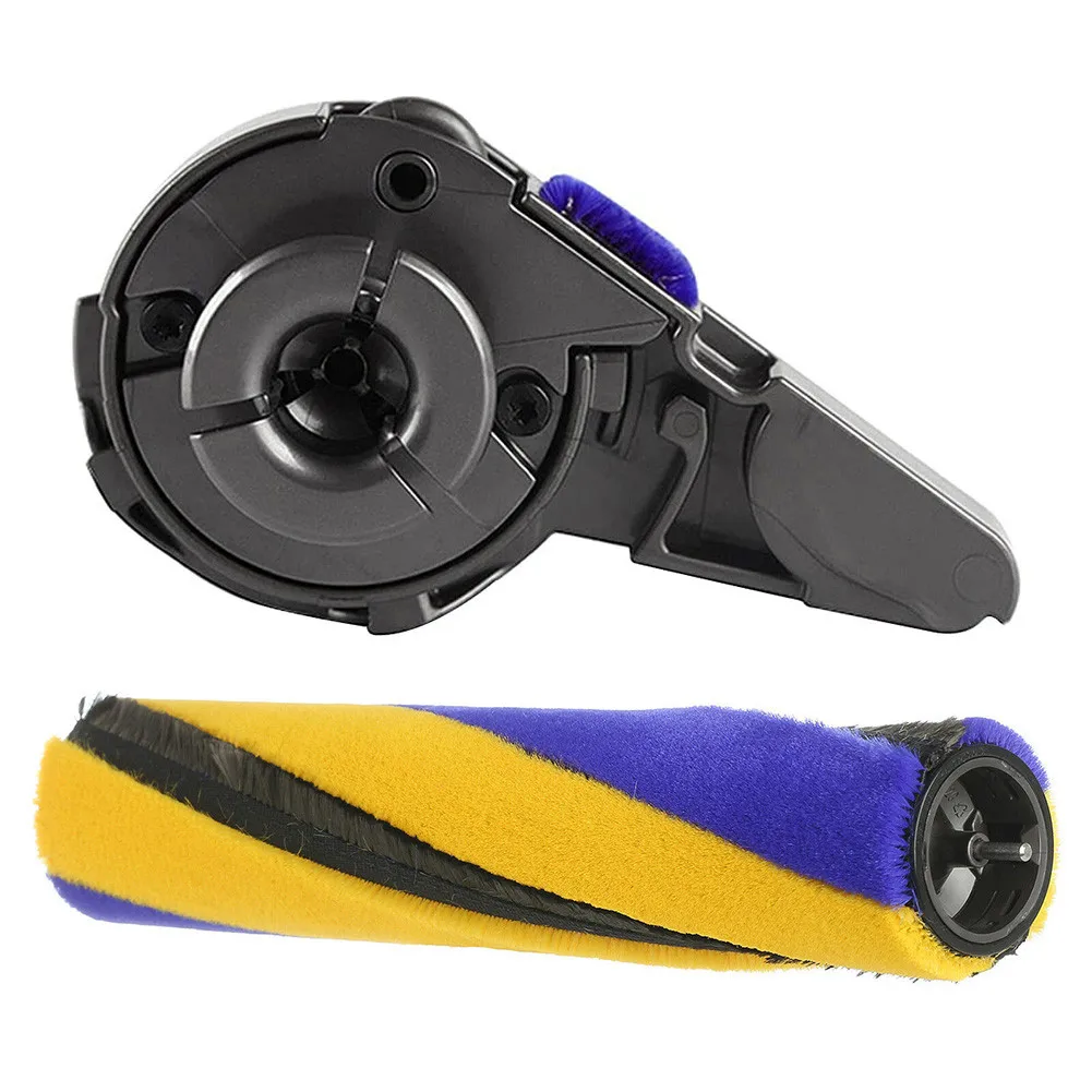 Replacement Slim Fluffy Brush Bar + End Cap For Dyson V12 V15 Vacuum