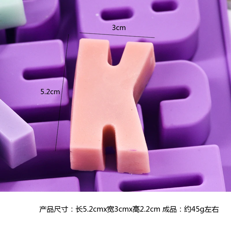 Large Numbers Letters Silicone Soap Mold 3D Fondant Mold Cakes DecoTools DIY Kitchen English letter aromatherapy plaster mould