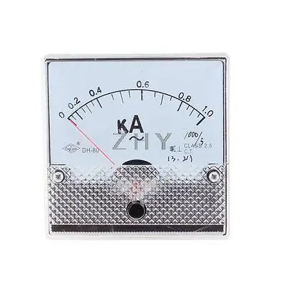 DH80 AC 0-1.0kA 2,5% точность Аналоговый амперметр измерительный прибор
