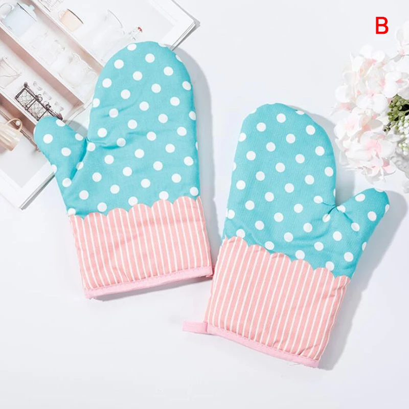 Cotton Fashion Kitchen Pad Cooking Microwave Baking BBQ Oven Potholders Oven Mitts Kitchen Gloves Mitts