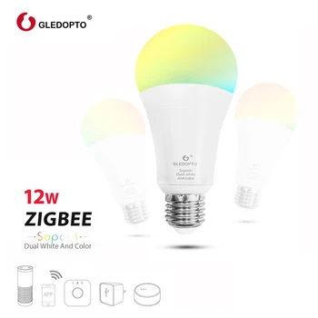 

GLEDOPTO ZIGBEE ZLL 12W Smart Wifi Light Bulb RGB CCT LED Bulb Smart Home SmartThings APP Control Work With Alexa Echo Plus