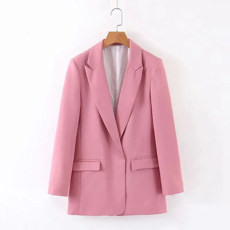 

2019 Autumn New Style Western Style Simple Generous Casual Versatile Solid Color Suit Jacket