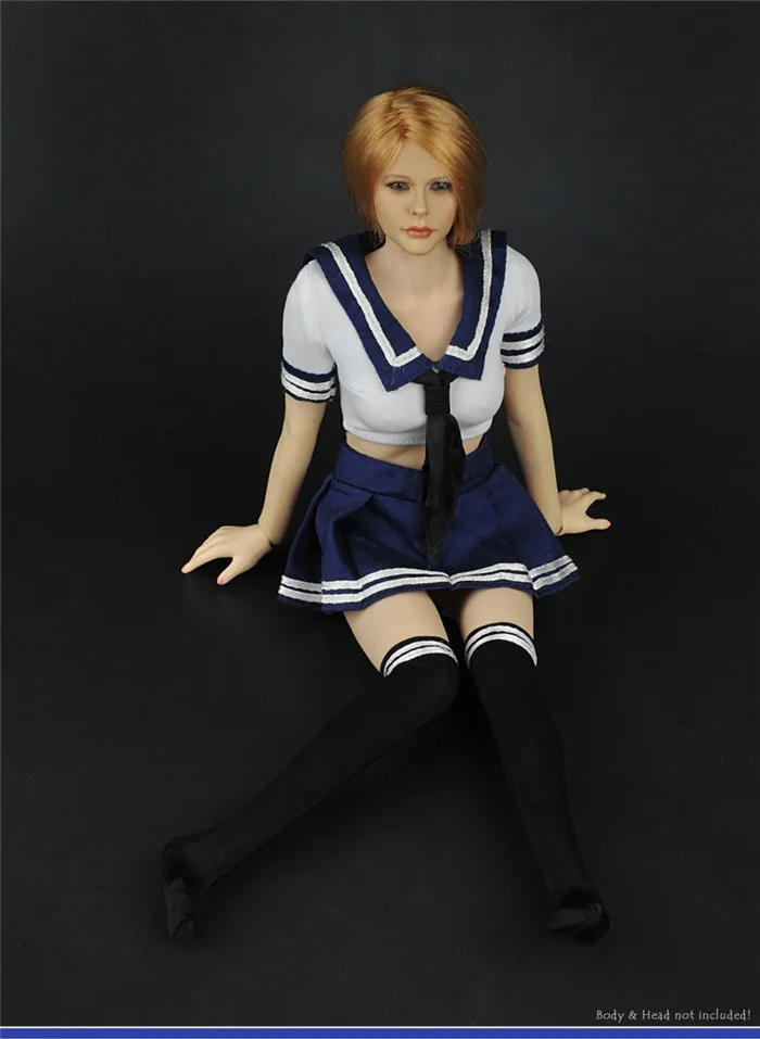 

1/6 Scale Figures Clothes Accessories Student Sailor Suit For 12" Action Figure Doll Fits Seamless Body,No head & body A0559