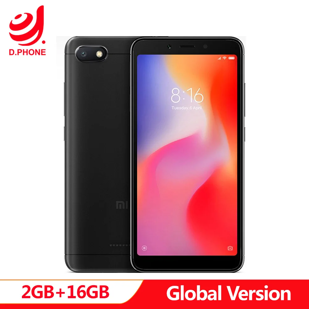 Глобальная версия Xiaomi Redmi 6A 2 Гб 16 18:9 полноэкранный MTK Helio A22 MIUI 9 4G LTE AI 13 0 МП