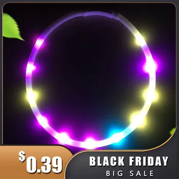 

Dog Collars Pets Dog Glowing Collar USB Rechargeable Flashing Night Cats Collars Teddy Luminous LED Light Pet Collar Leash Hot