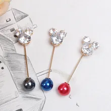Южная Корея-Стиль жемчуг анти-выставку брошь на A-line штифт кардиган маленький цветной кристалл брошь свитер снаружи набор аксессуаров