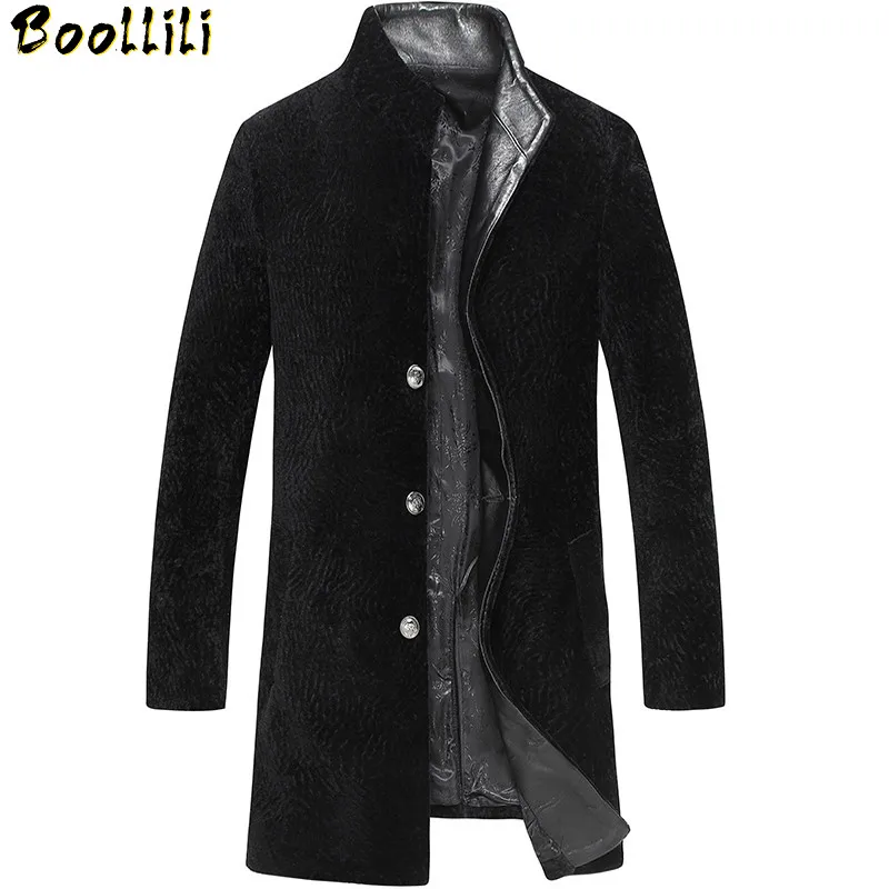

Boollili Real Fur Coat Autumn Winter Jacket Men Sheep Shearling Fur Coats Plus Size Mens Jackets and Coat