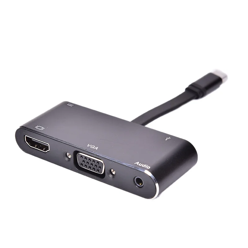 4K type C к HDMI/VGA/аудио/USB 3 0 порт + USB (PD) конвертер 5 в 1 HDMI адаптер для Macbook ноутбука NS