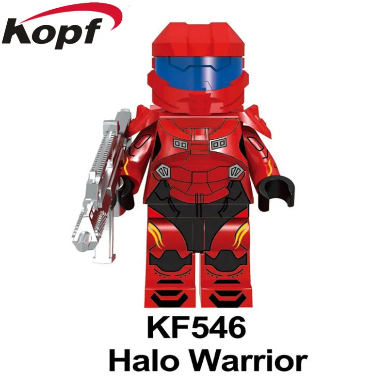 20 шт. фигурки строительных блоков с настоящим металлическим оружием Halo Spartan Solider warrior детская Коллекция Подарочные игрушки модель KF545 - Цвет: KF546 20Pcs No Box