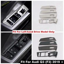 

Stainless Steel Inner Door Armrest Window Lift Button Cover Interior Trim Car Styling Accessories Fit For Audi Q3 2019 2020 2021