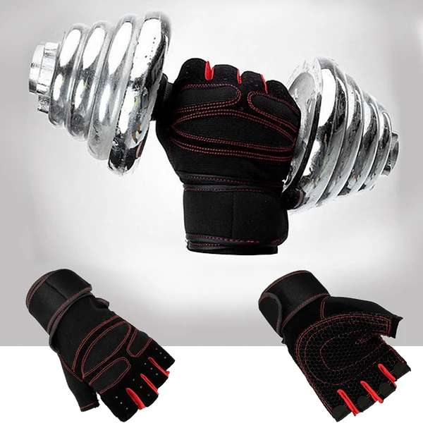 Тяжелая атлетика тренажерный зал перчатки тренировки Фитнес наручные