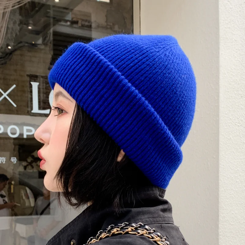 Высококачественная громоздкая шапочка зимняя женская шапка Skullies Beanies вязаная шапка теплая куртка с шерстяной подкладкой для женщин унисекс зимняя Лыжная шапка