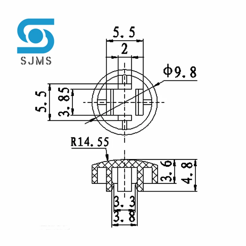 50 PZ A25 Tappo Interruttore A Pulsante In Plastica Rotonda 10 MM - Foto 8