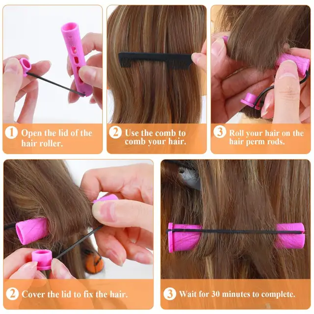 20 Pieces Of Perm Curling Rods 5 Sizes Of Curling Irons Plastic Cold Wave Rods Perming Rods Curling Irons Hair Styling Tools 4