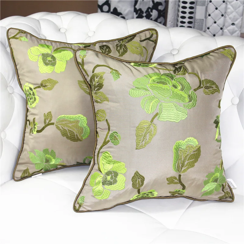 

Fashion Pastoral Cushion Embroidery Life Tree Butterfly Pillow European Style Flower Home Decor Sofa Chair Throw Pillow