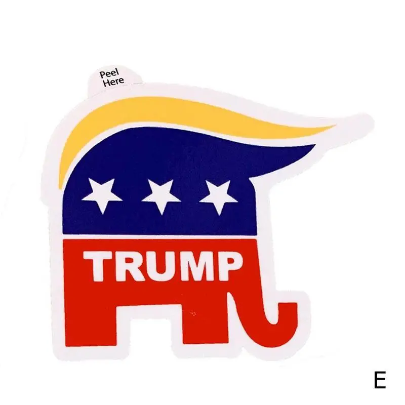 4 шт./компл. Дональд Трамп головы бампера Стикеры s держать толстовки с надписью «Make America Great Стикеры украшения DIY Скрапбукинг Стикеры - Цвет: E