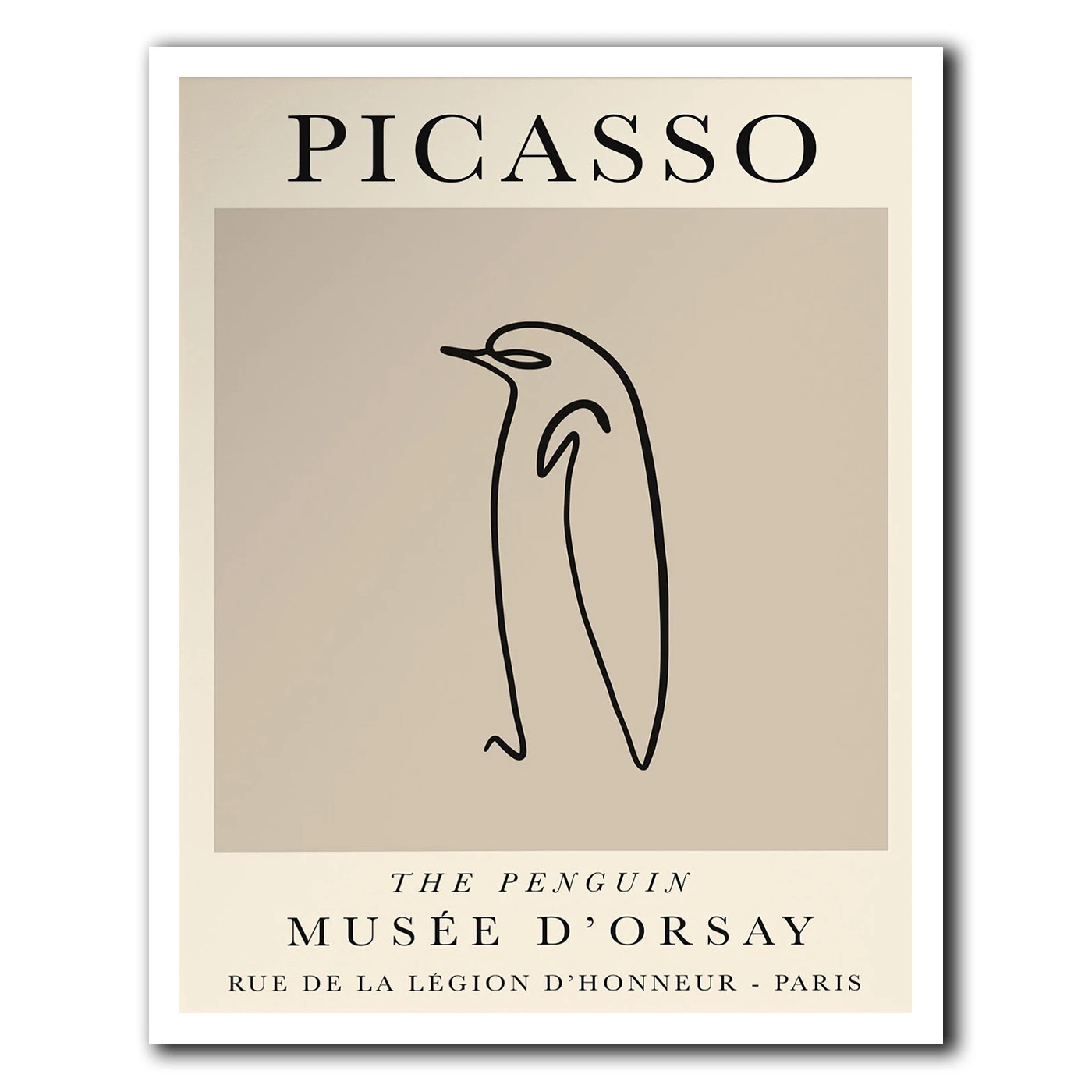 ピカソペンギンスケッチラインウォールアート ペンギンポスター プリント可能な壁アート ギャラリーウォールプリント デジタルダウンロード 絵画 書道 Aliexpress