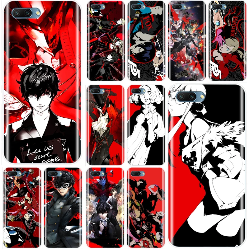 P5 P Persona 5 обложка чехол для телефона из мягкого силикона ТПУ с рисунком Huawei Honor 8 8C 9