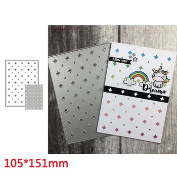 

Full Of Little Star Shape Rectangular Frame Metal Cutting Dies Stencil For Scrapbooking Embossing DIY Paper Card Album Handcraft