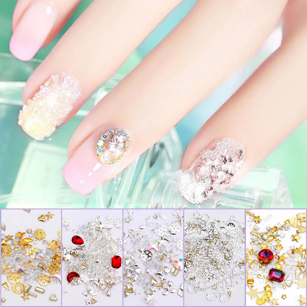 

Nail Rhinestones Mixed Colors Irregular Beads 3D Nail Art Decoration In Wheel Accessories